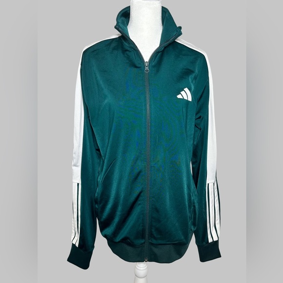 Adidas Teal and White Colorblock Track Jacket NWOT - Picture 5 of 11